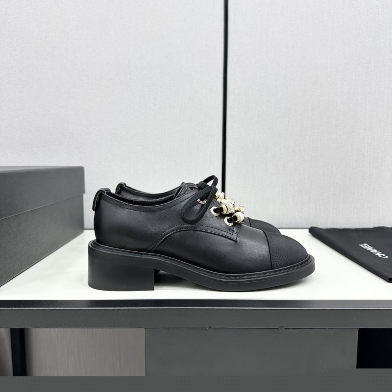 Ch*el leather shoes